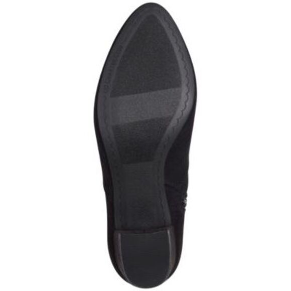 CHARTER CLUB Womens Black Stretch Franki Round Toe Block Heel Heeled Boots 8.5 M - Picture 4 of 5